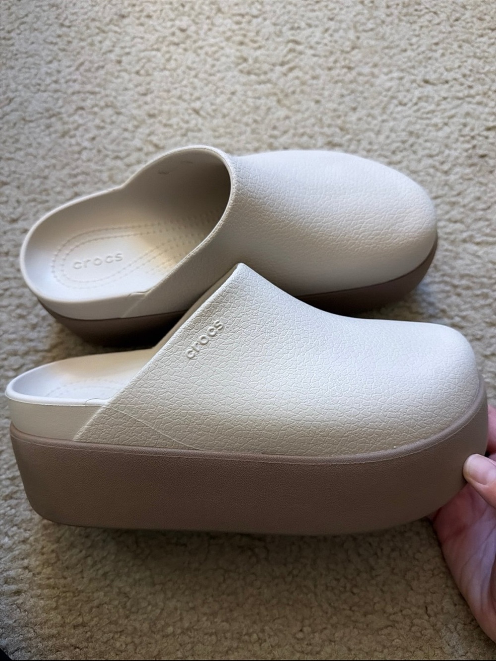 Crocs Women's Dylan Platform Clogs Frappe/Latte